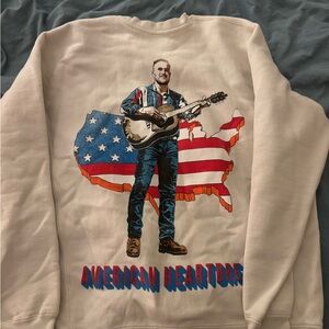 zach bryan crewneck american nights merch